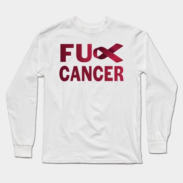 Fuck Cancer Long Sleeve T-Shirt by treszure_chest